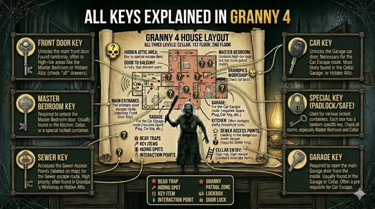 All Keys Explained in Granny 4